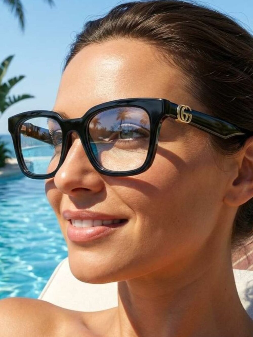 Gucci GG1728O 001 Eyeglasses Black 51mm Square Frame